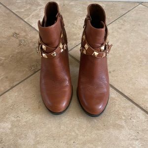 Guess Tan Booties with gold studs (size 6)